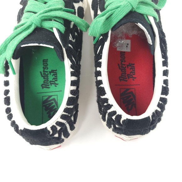 Vans Anderson .Paak Sid Shoes Mens Size 8.5 Zebra Animal Print Suede‎ Green main image 4